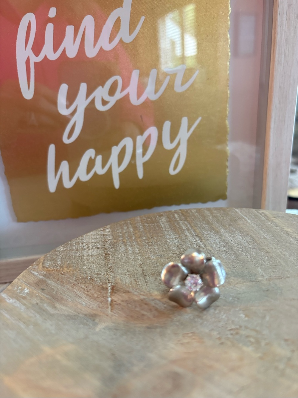 925 Sterling Silver Flower CZ Statement Ring | Size 6